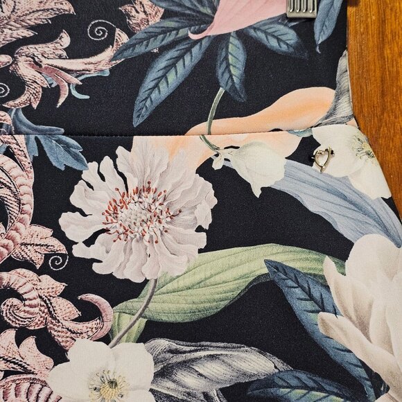 Floral Patterned Pencil Skirt By Thalia Sodi M/M - Picture 4 of 11